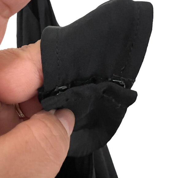 Vince Womens Black Silk Sleeveless Drawstring Waist Jumpsuit Size 10 - Picture 8 of 9